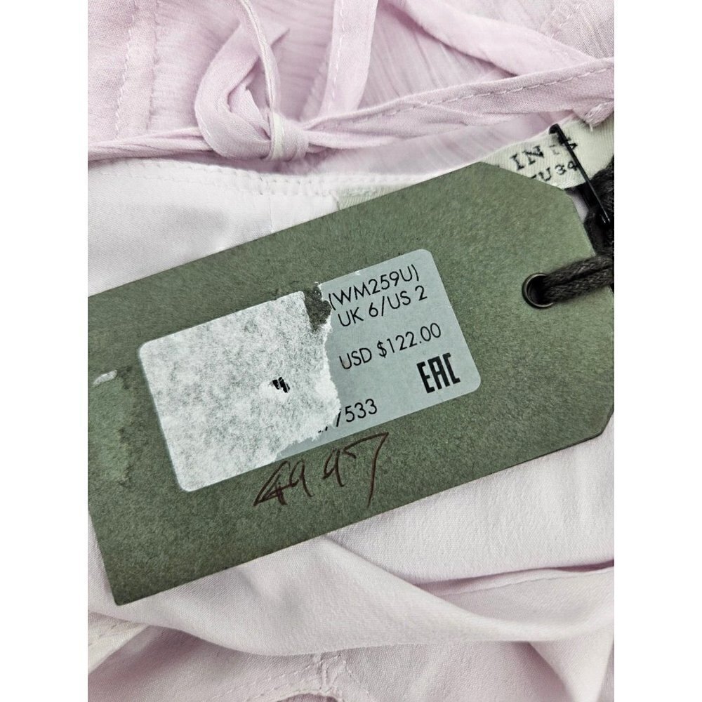 New Allsaints Ally Futurae Tank Top Womens 2 Lilac Floral Top - Picture 6 of 7